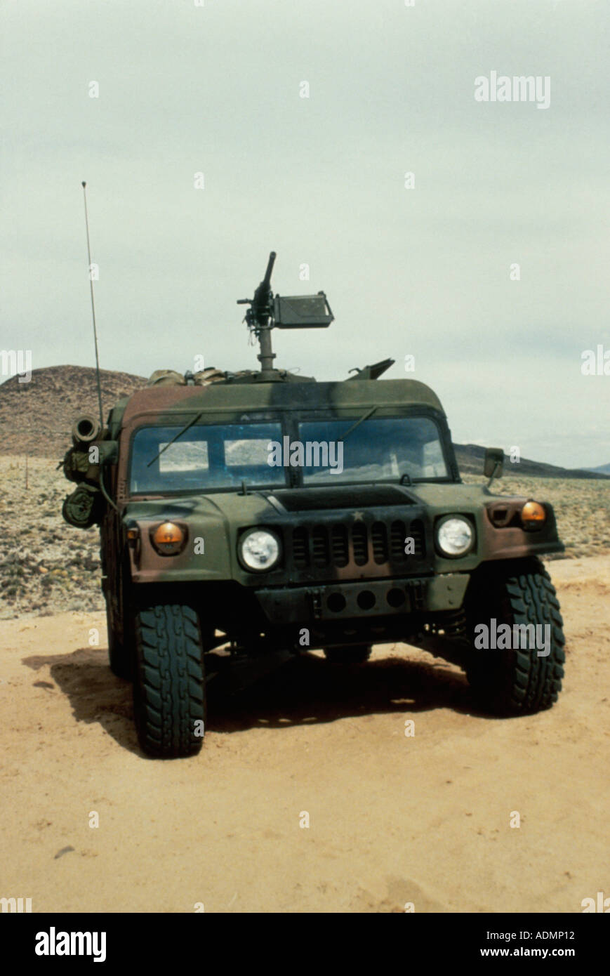 M988 High-Mobility Multipurpose Wheeled Vehicle in the desert Stock Photo