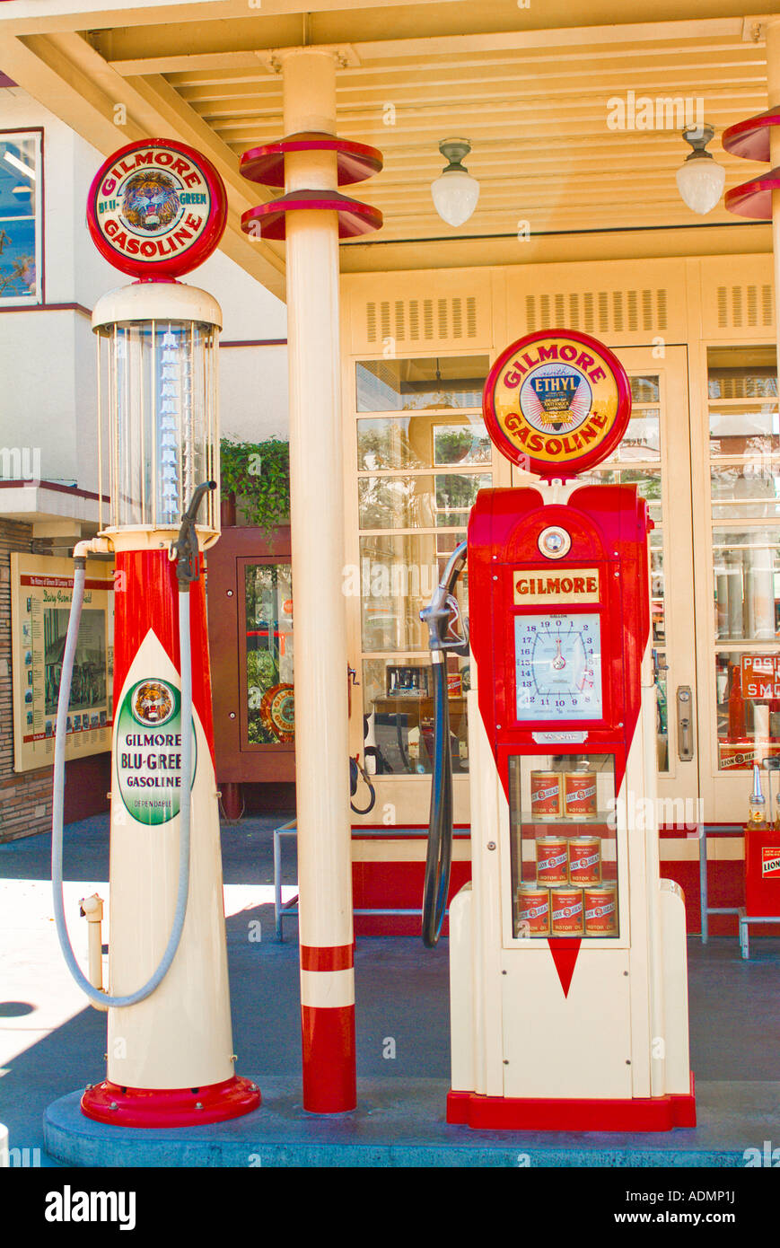old fashioned gas pumps at Farmers Market Los Angeles California Stock Photo Alamy