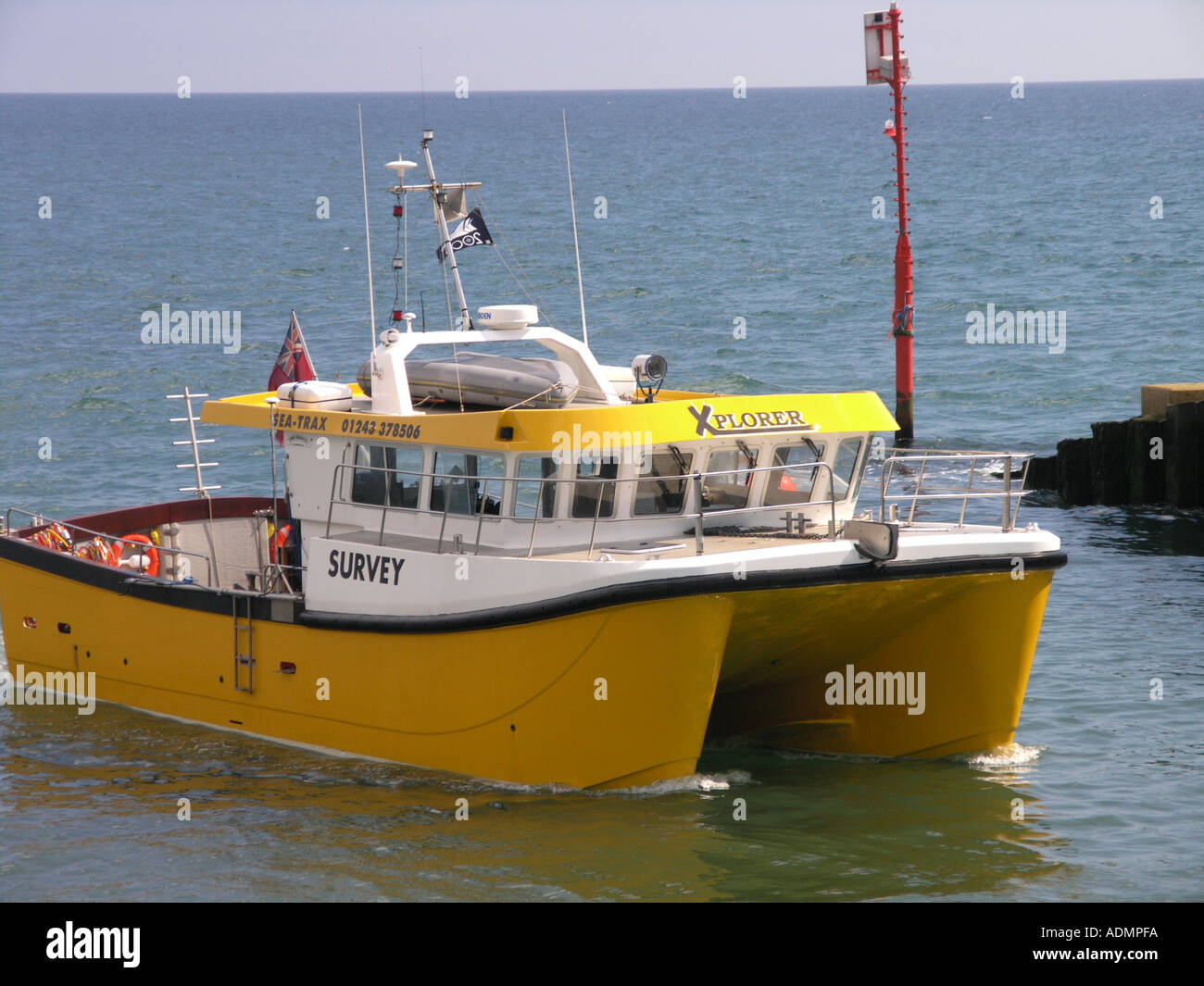 Marine Survey Ship at West Bay Dorset Stock Photo Alamy