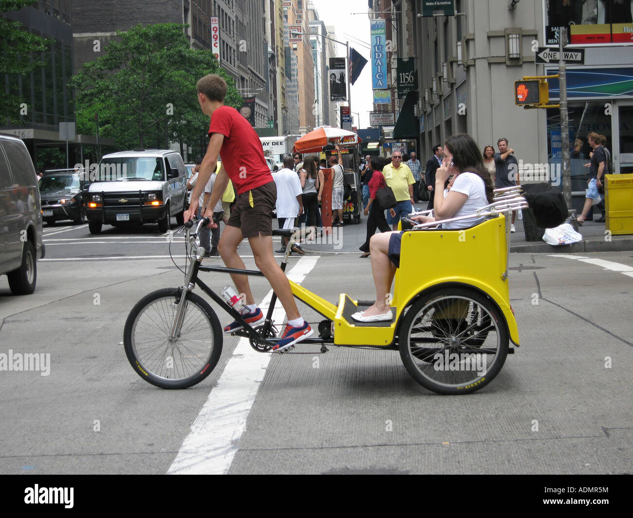 Taxi bike in New York City Stock Photo - Alamy
