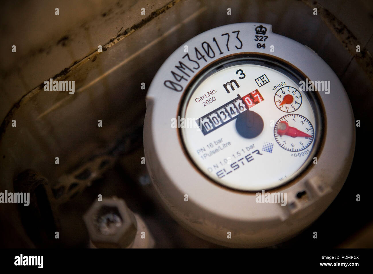 Water meter in the ground Stock Photo Alamy