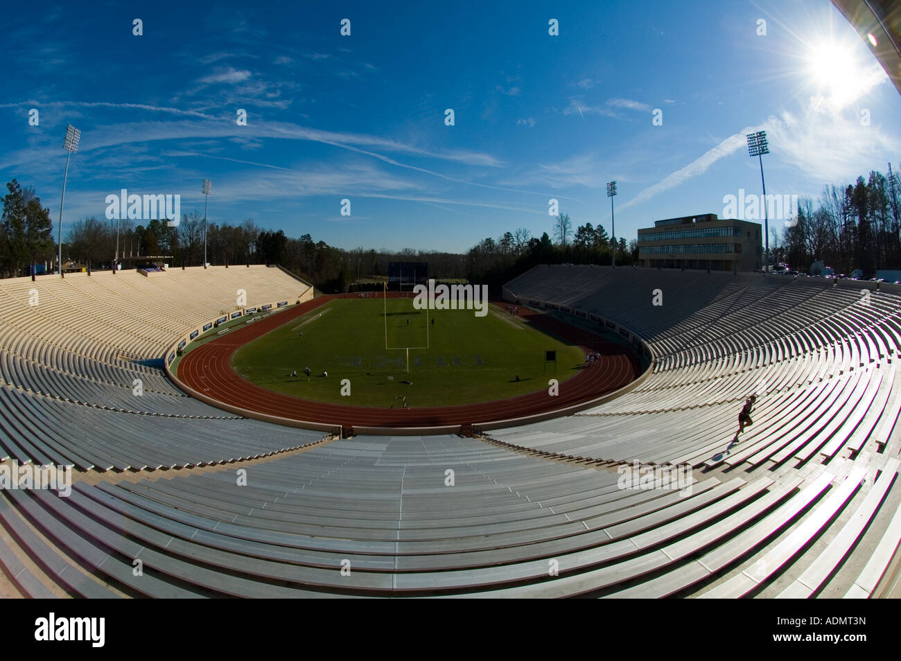 Wallace Wade Stadium at Duke University, Durham, North Carolina, on a mild spring day Stock Photo
