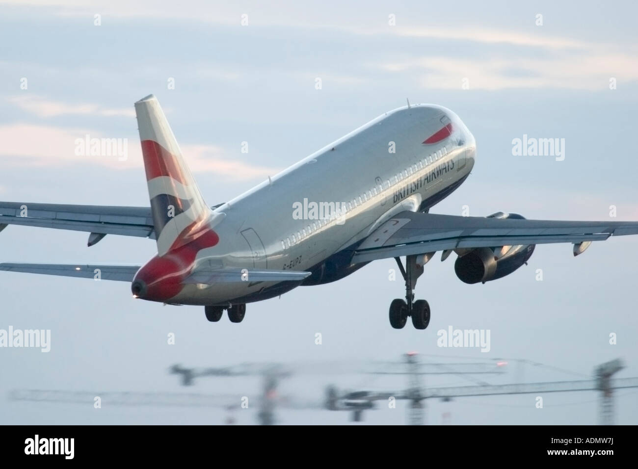 British Airways Airbus just after take off from London Heathrow Airport England UK Stock Photo