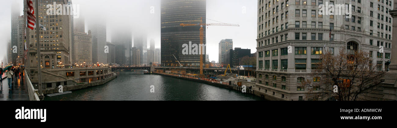 Chicago Downtown panorama in colour Stock Photo - Alamy