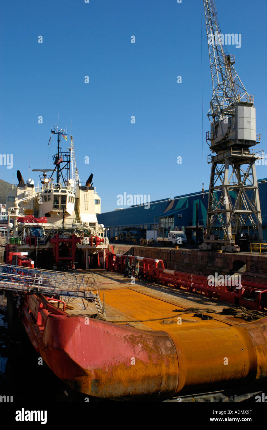 Dry docks near Victoria Wharf Cape Town South Africa harbour front Stock Photo