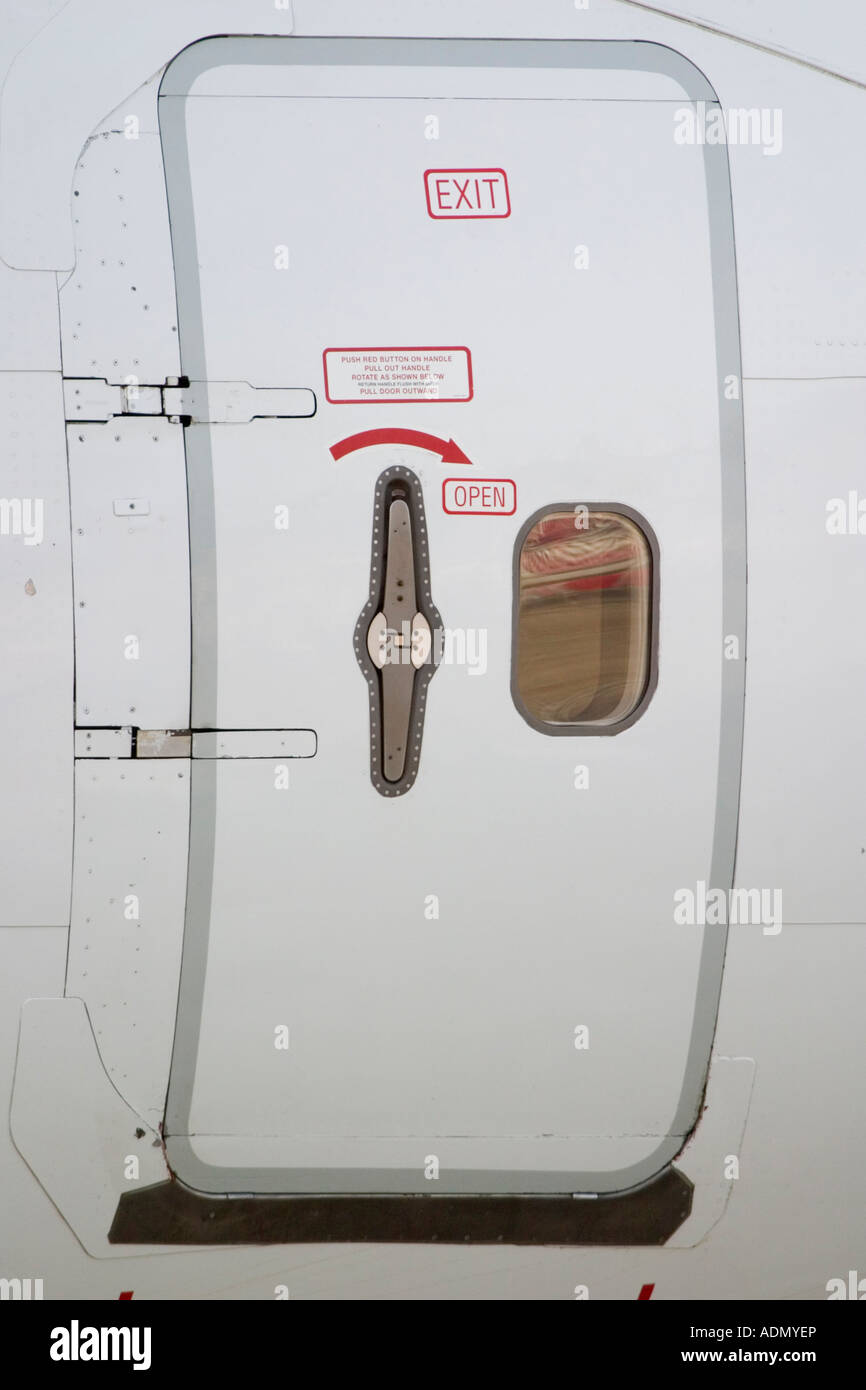 Door of commercial aircraft Stock Photo Alamy