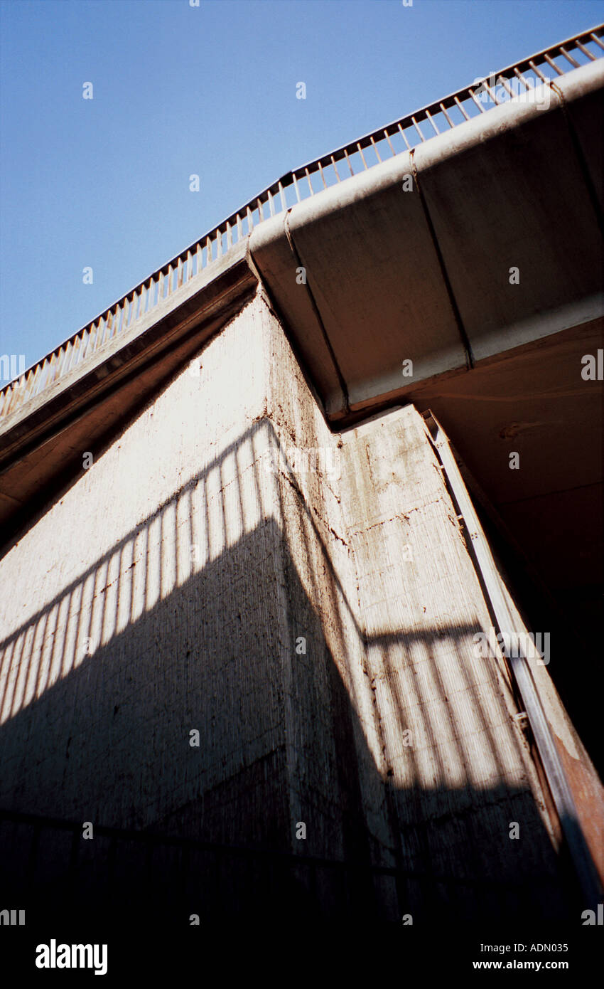 Fly Over Railing railings shadow on flyover Stock Photo - Alamy