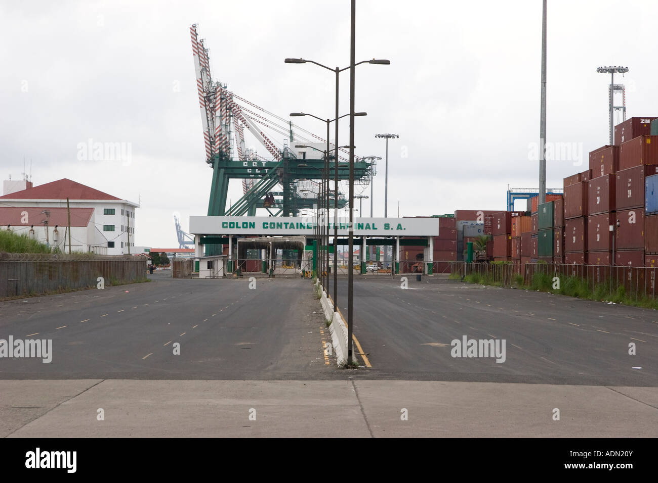 Colon Container Terminal, S. A. Colon, Panama, Central America Stock Photo