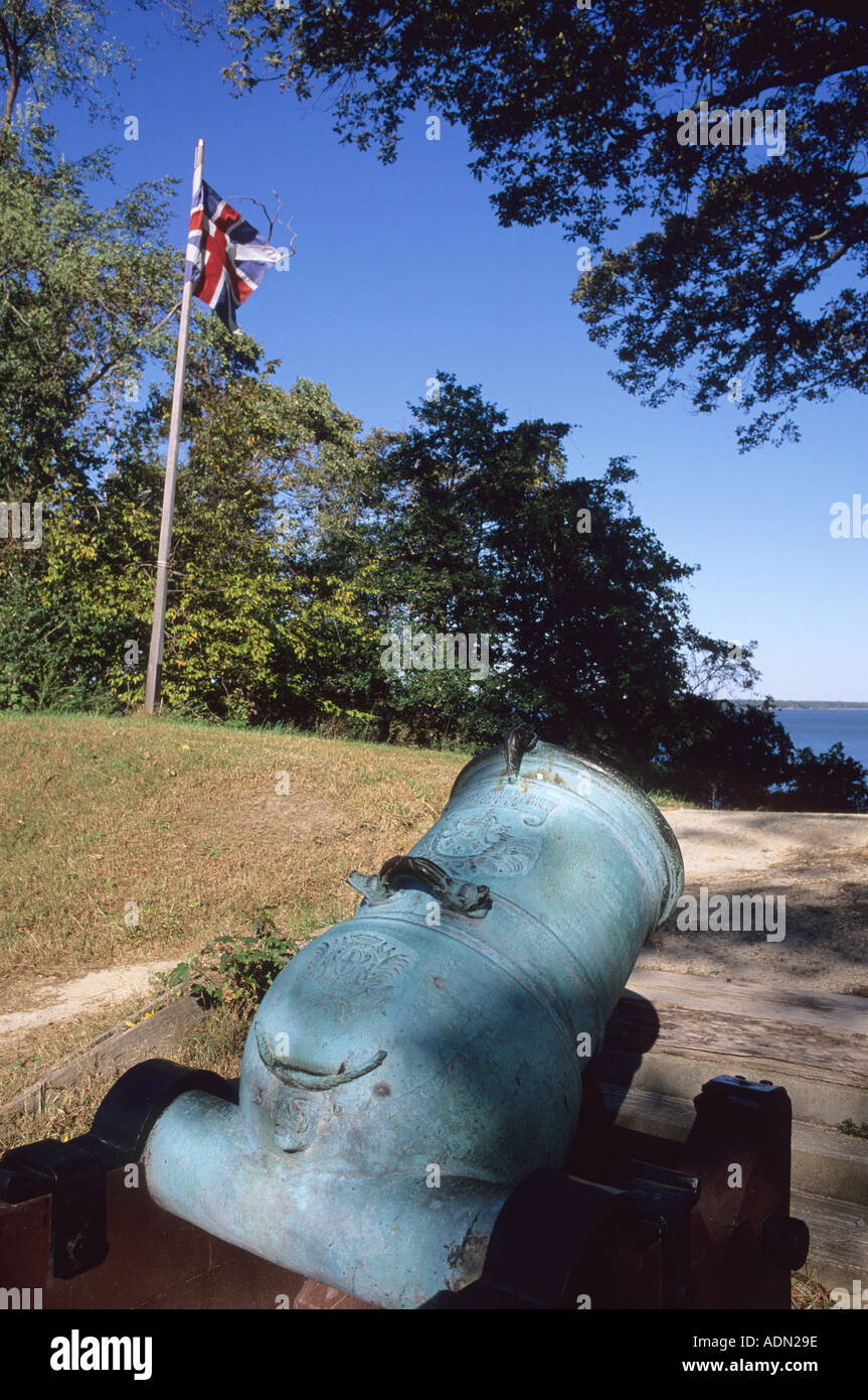 A French cannon on the battlefield at Yorktown Virginia  Stock Photo