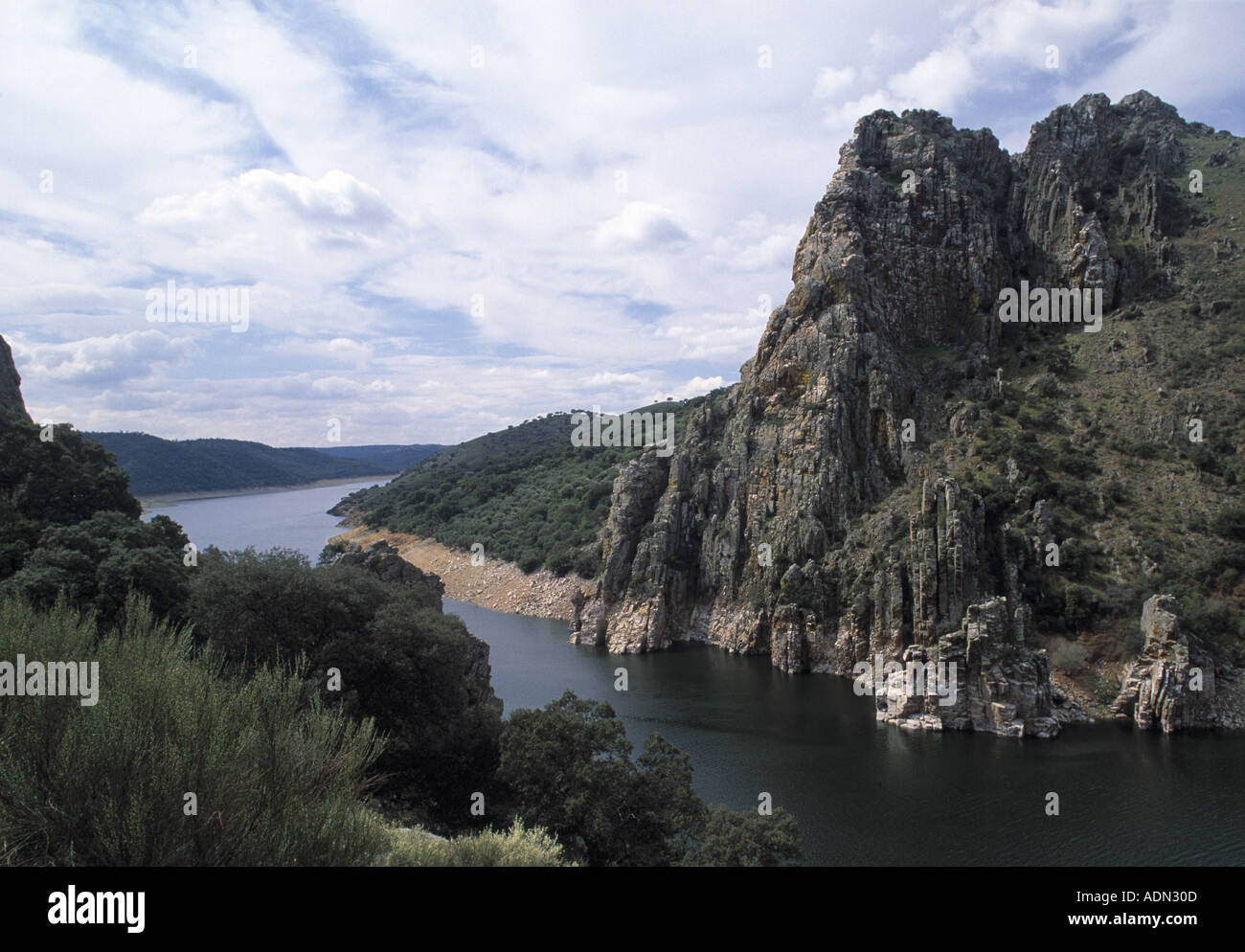 El Tajo, Flusslandschaft, Stock Photo