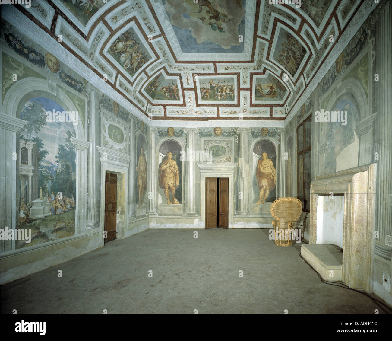 Pojana Maggiore, Villa Pojana, Saal der Imperatoren Stock Photo