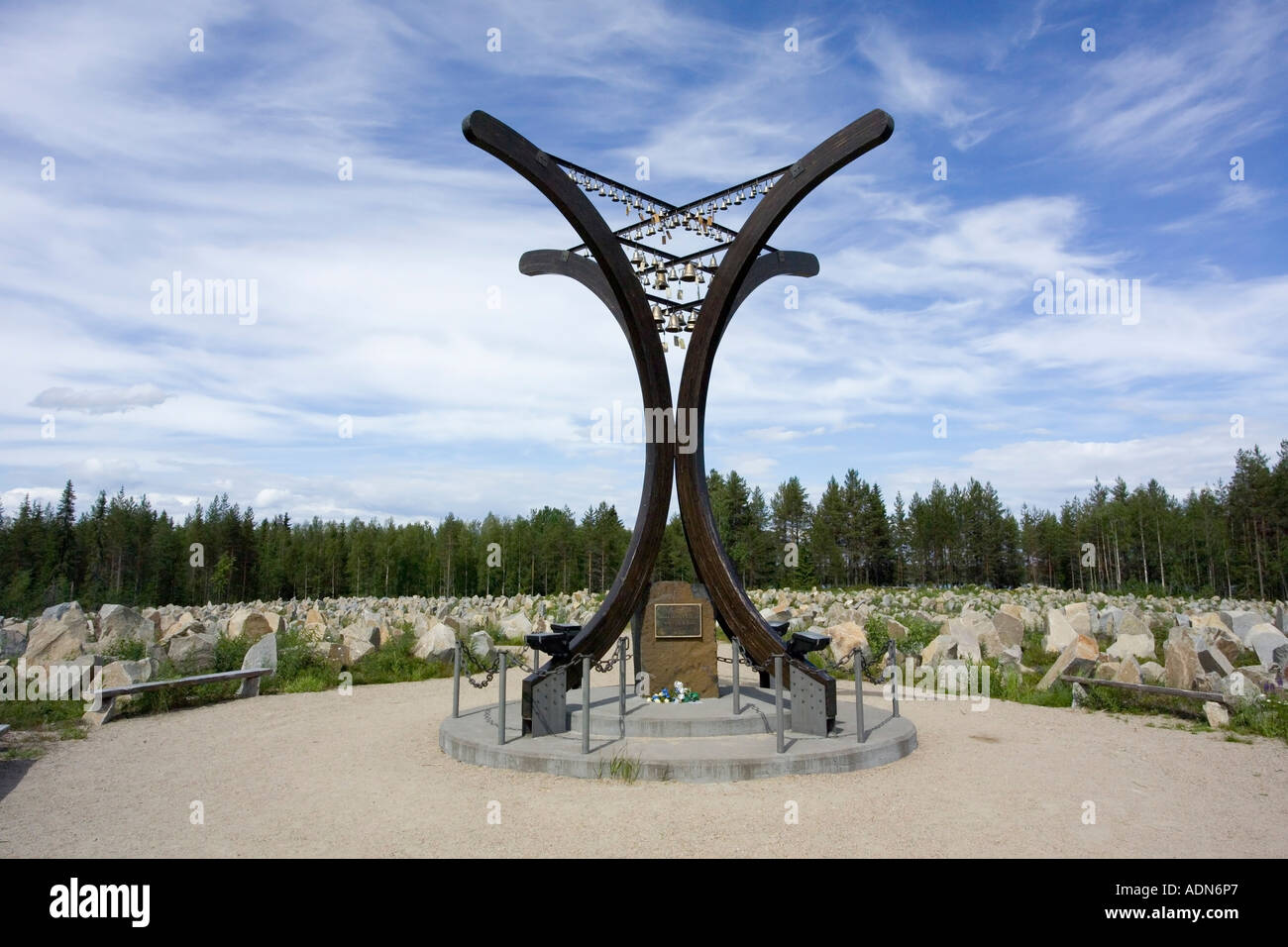 Winter War monument, Suomussalmi, Finland Stock Photo