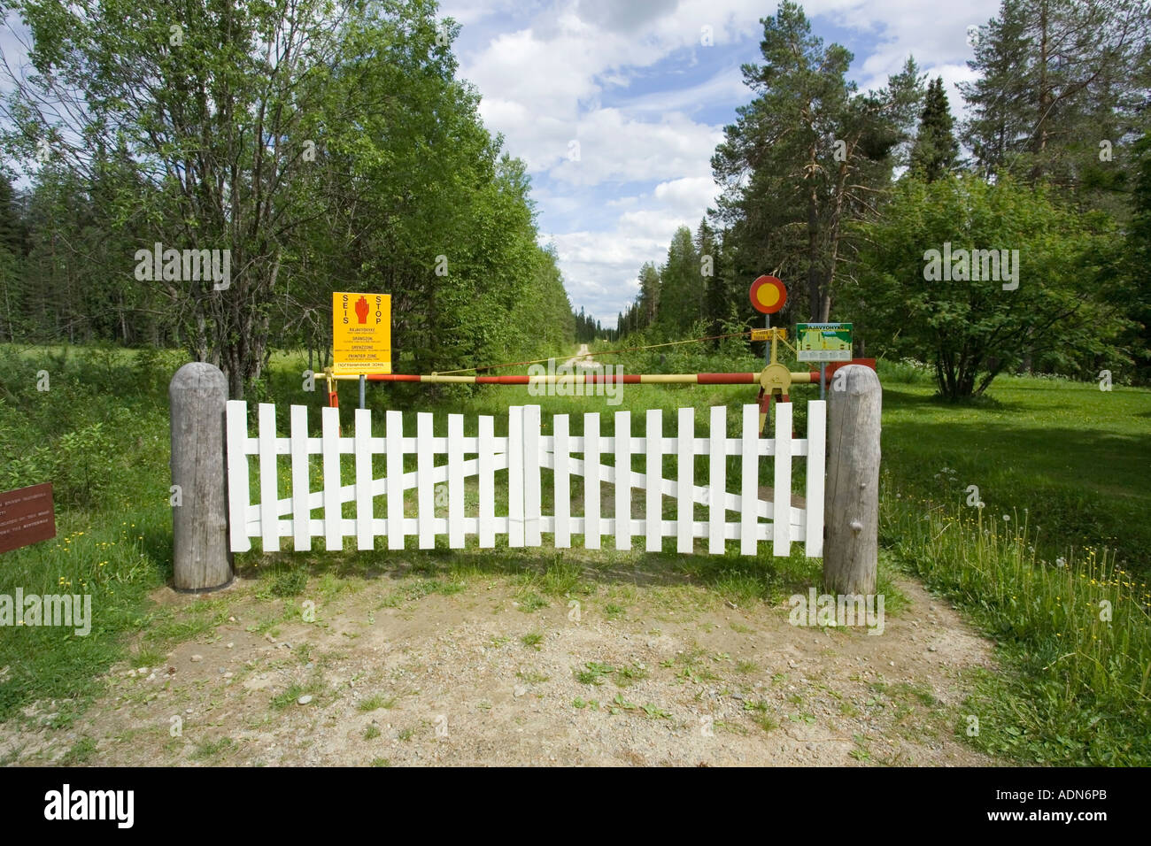 Frontier zone, Raate road, Finland Stock Photo
