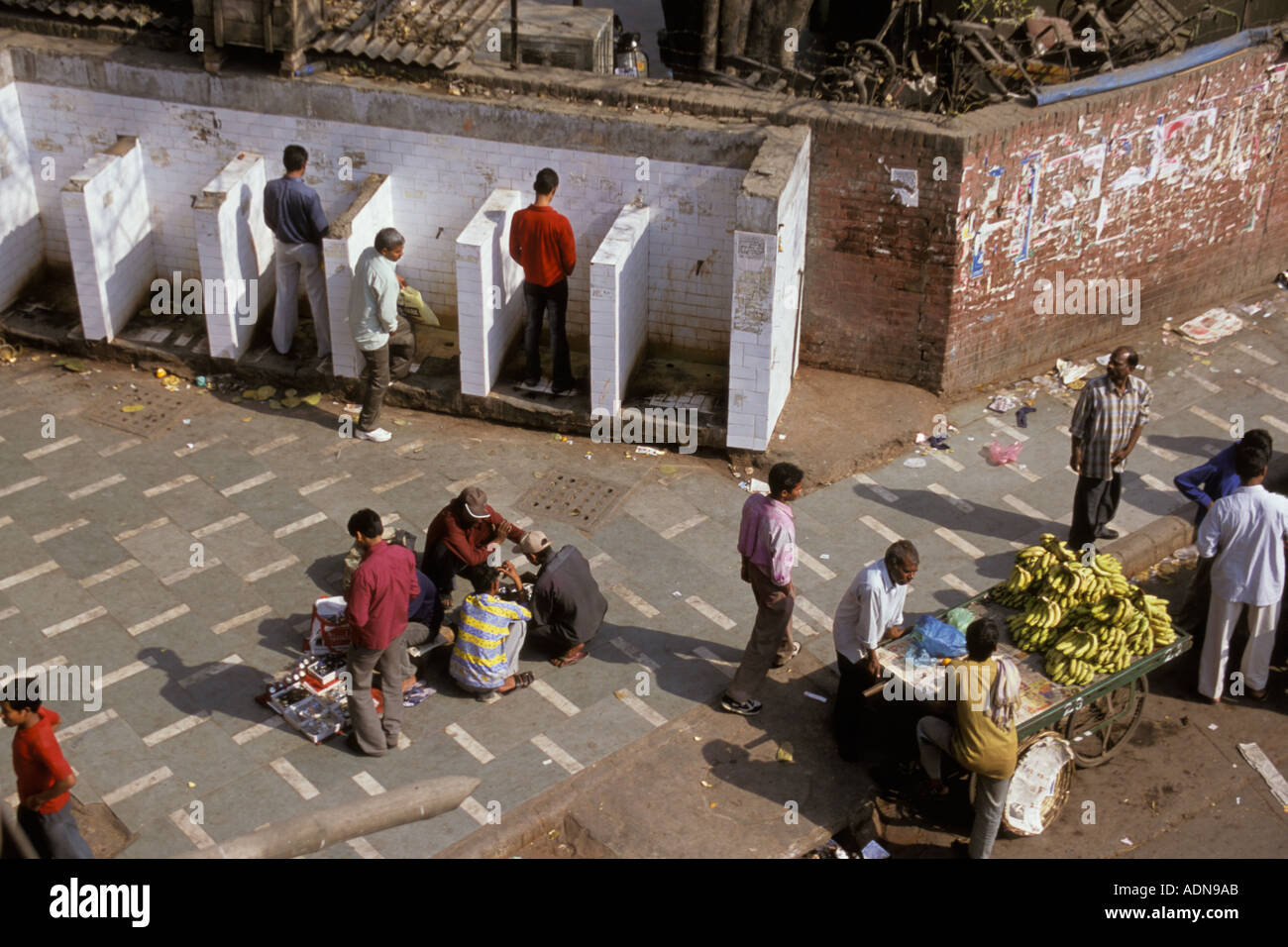 Public urinals on street stock photo alamy