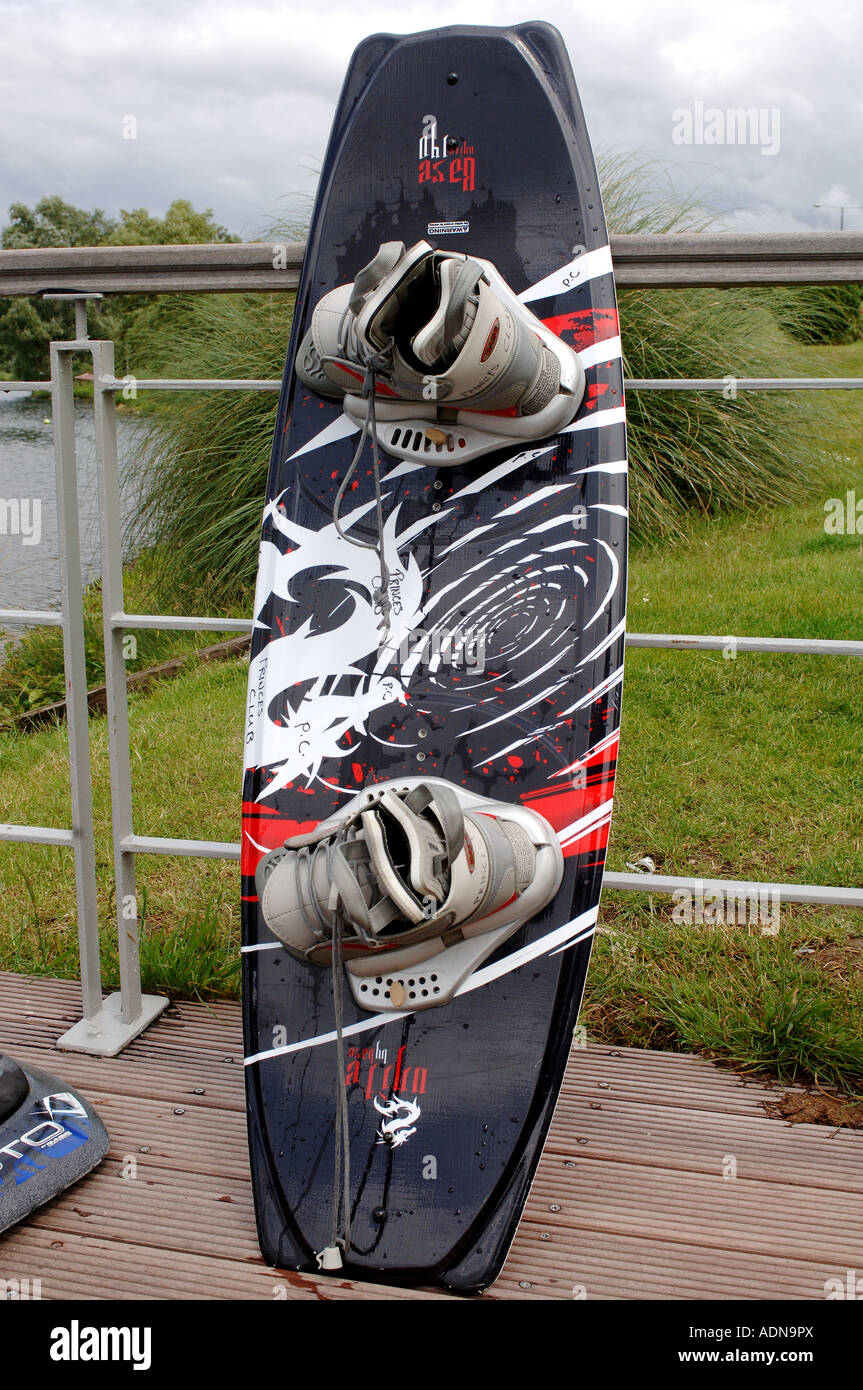 Wakeboarding and kneeboarding at Princes Club Middlesex England Stock Photo Alamy