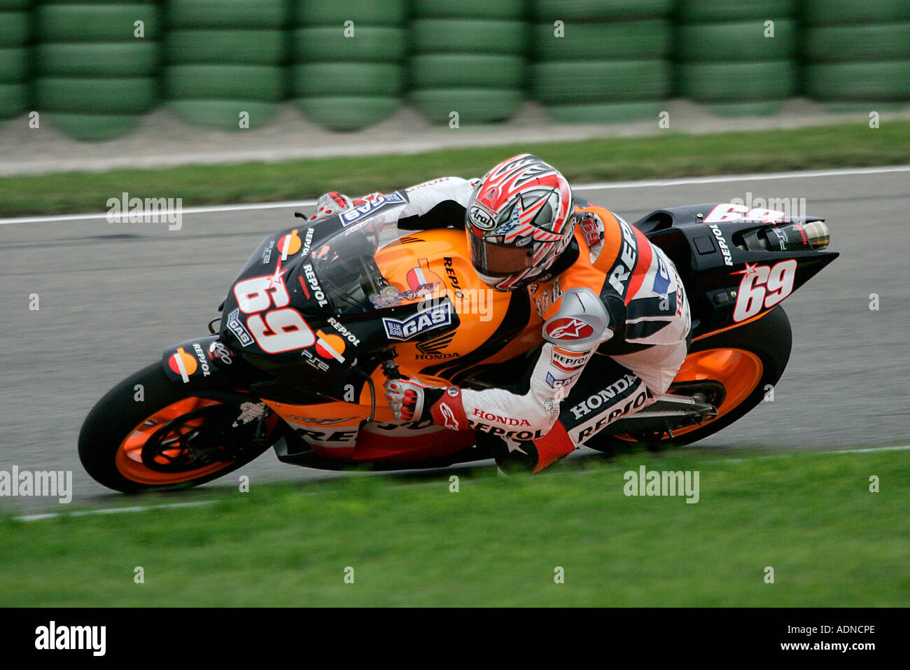 Nicky Hayden riding for Repsol Honda in 2005 Moto GP championship at  Valencia Stock Photo - Alamy