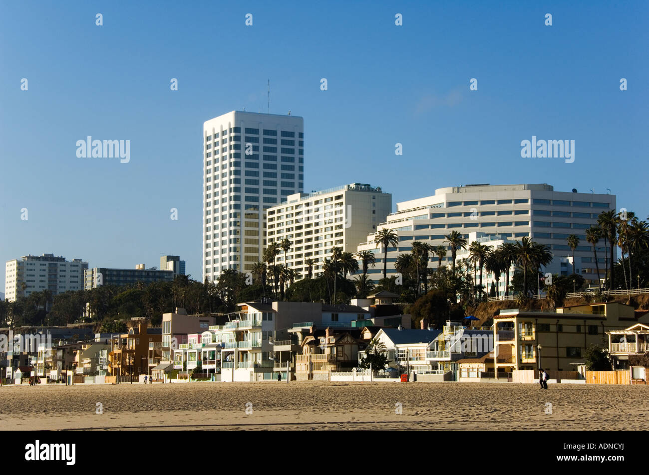 USA Los Angeles Santa Monica Beach Condominiums Stock Photo Alamy