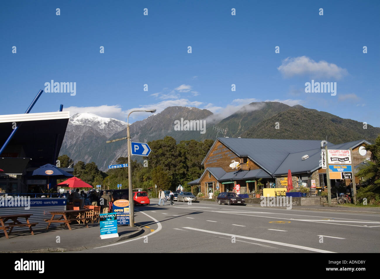 FRANZ JOSEF WEST COAST SOUTH ISLAND NEW ZEALAND May Looking up the main