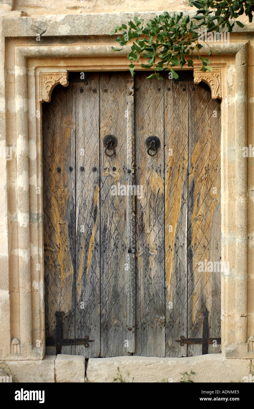 Doorway of a Byzantine Church Cyprus Stock Photo