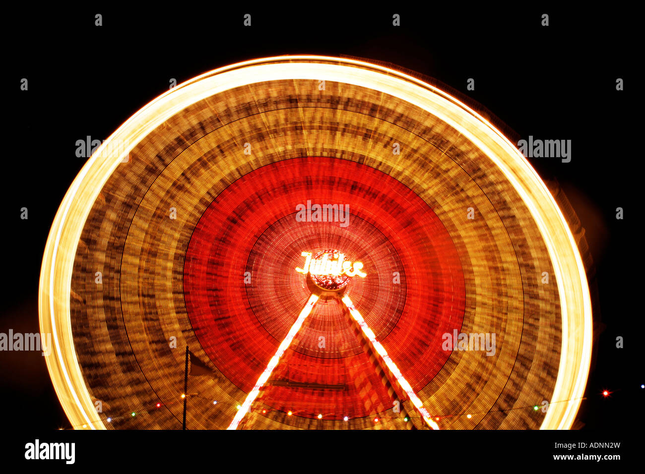 Ferris wheel night Fairground Motion fun round Stock Photo