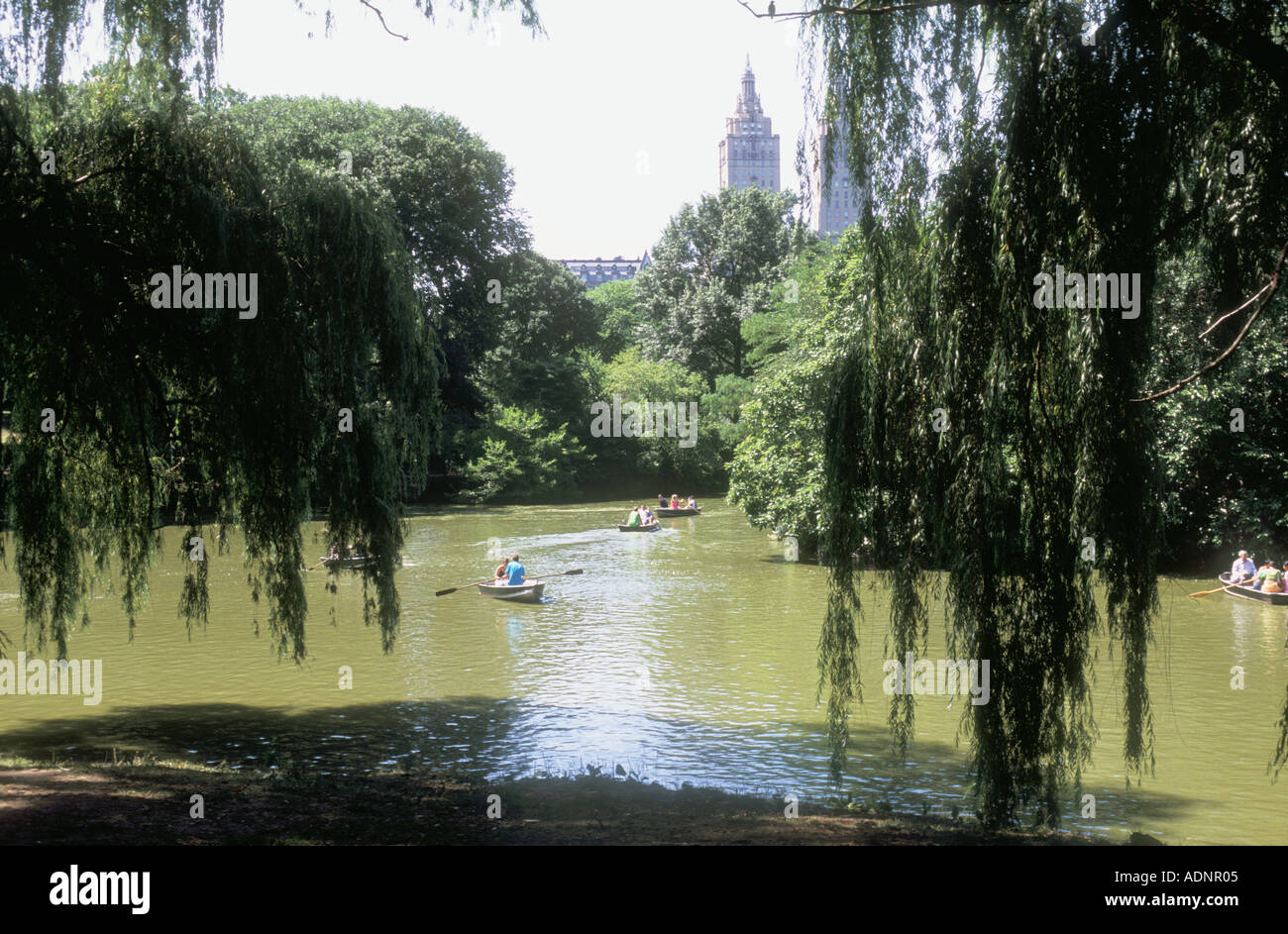 People Boating Central Park Lake New York City NYC USA Stock Photo