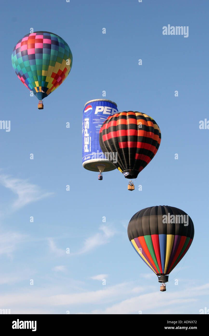 Alabama Morgan County,Decatur,Point Mallard Park,Alabama Jubilee Hot Air Balloon Classic,flight,Pepsi can shape,visitors travel traveling tour tourist Stock Photo