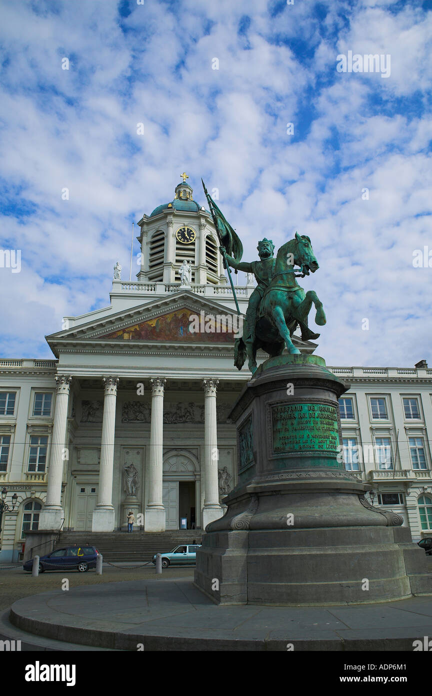Brussels Bruxelles Belgium Europe Equestrian statue of Godfrey de