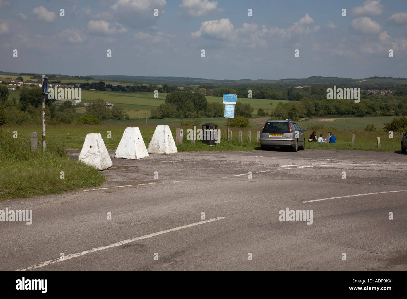 Dragons teeth used to prevent vehicular access to roads especially by