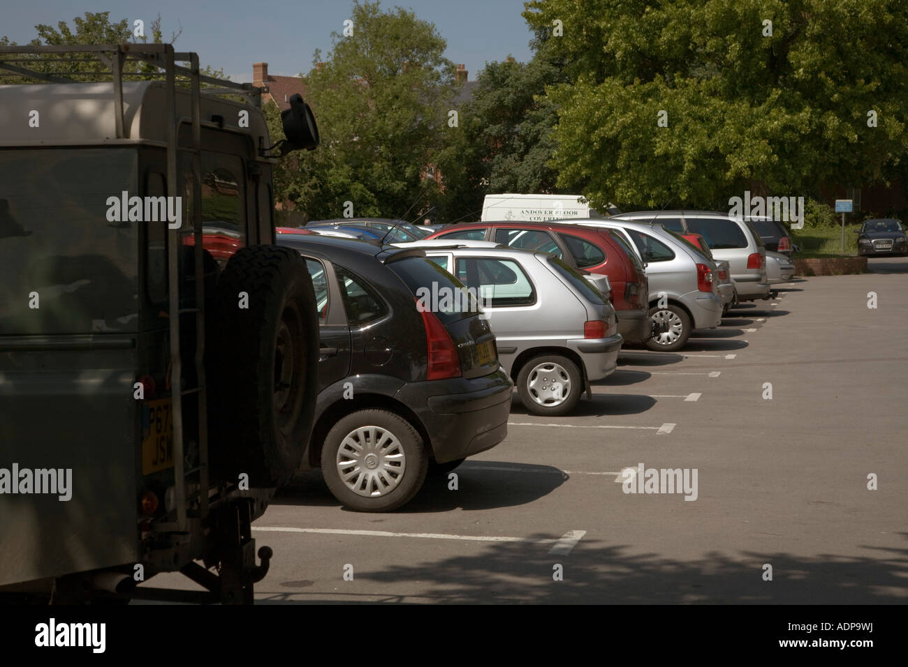 Car park at Amesbury Wiltshire Stock Photo Alamy
