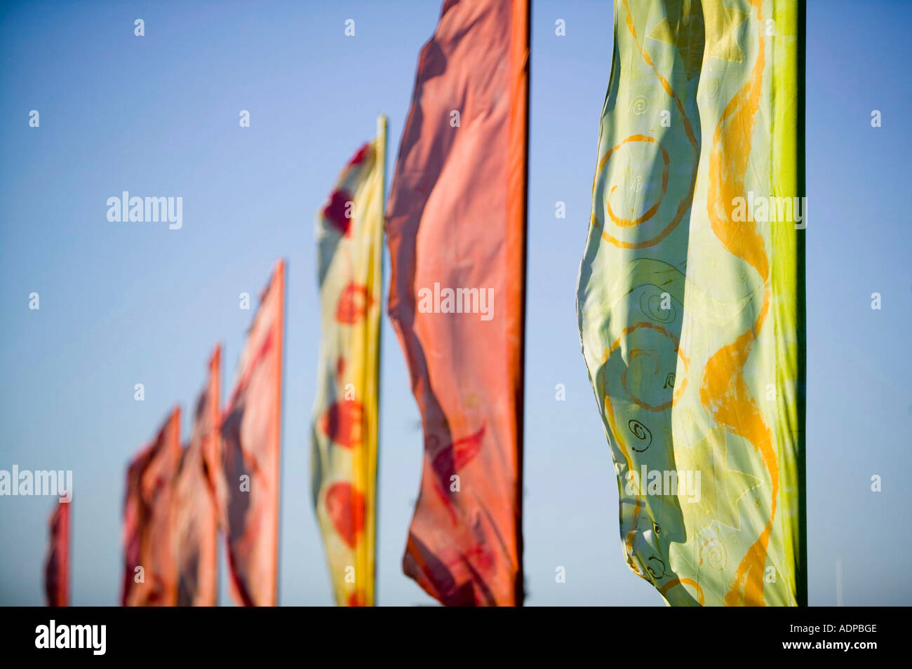 flags at the Appledore festival, north devon, UK Stock Photo