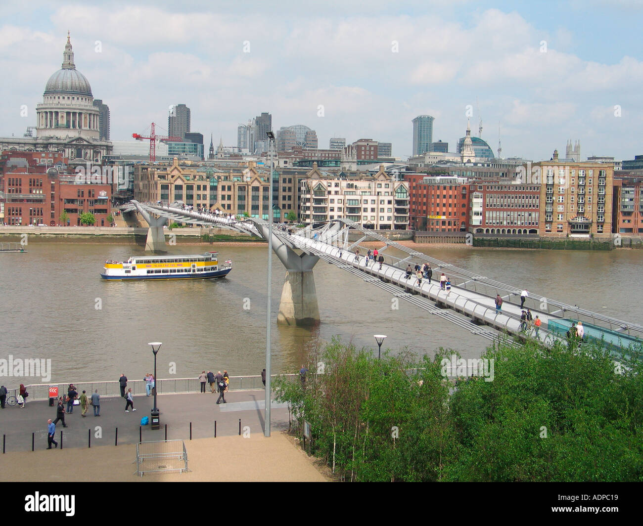 View at Millennium Bridge Stock Photo