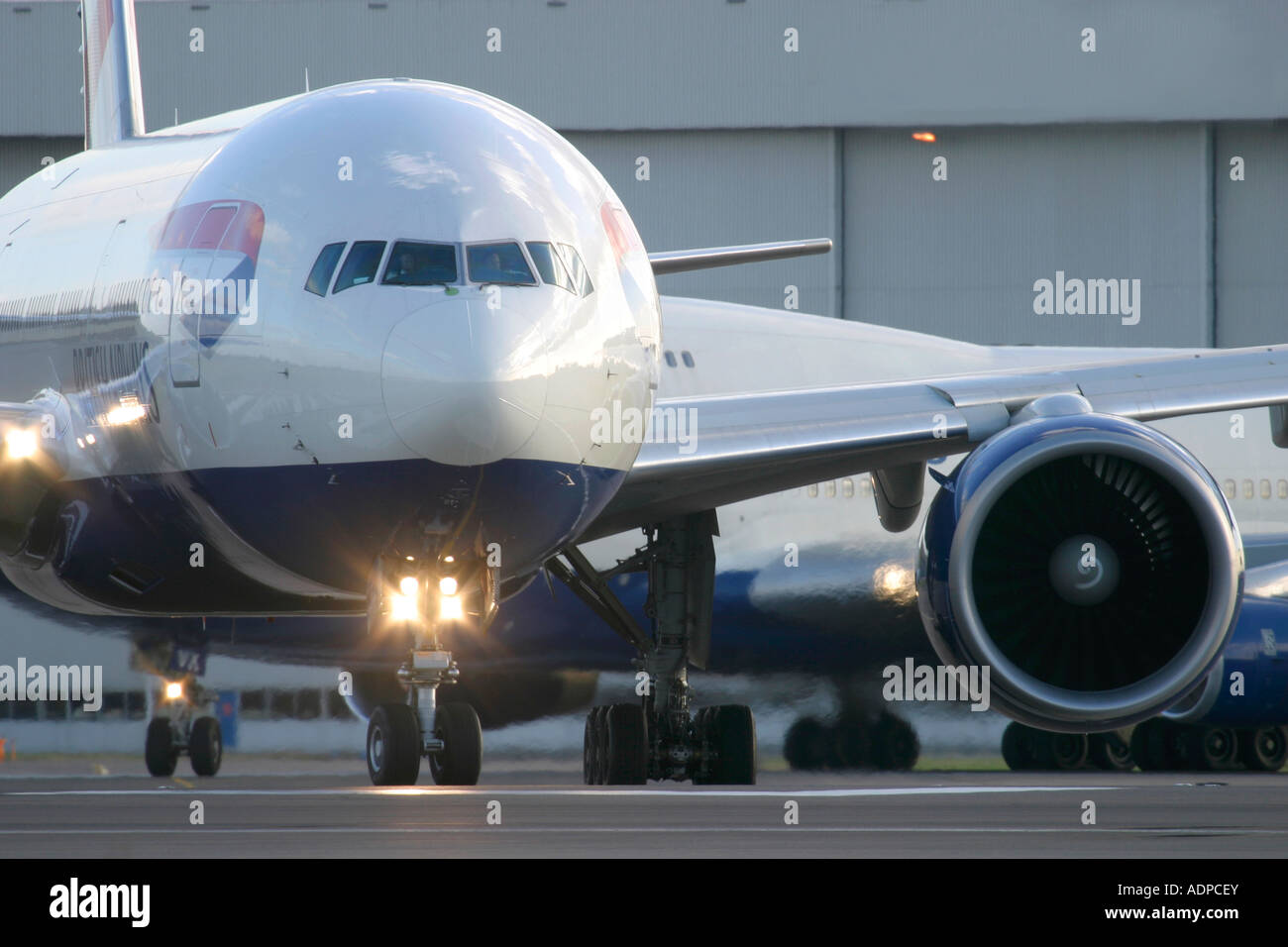 British Airways jets taxiing for departure Stock Photo