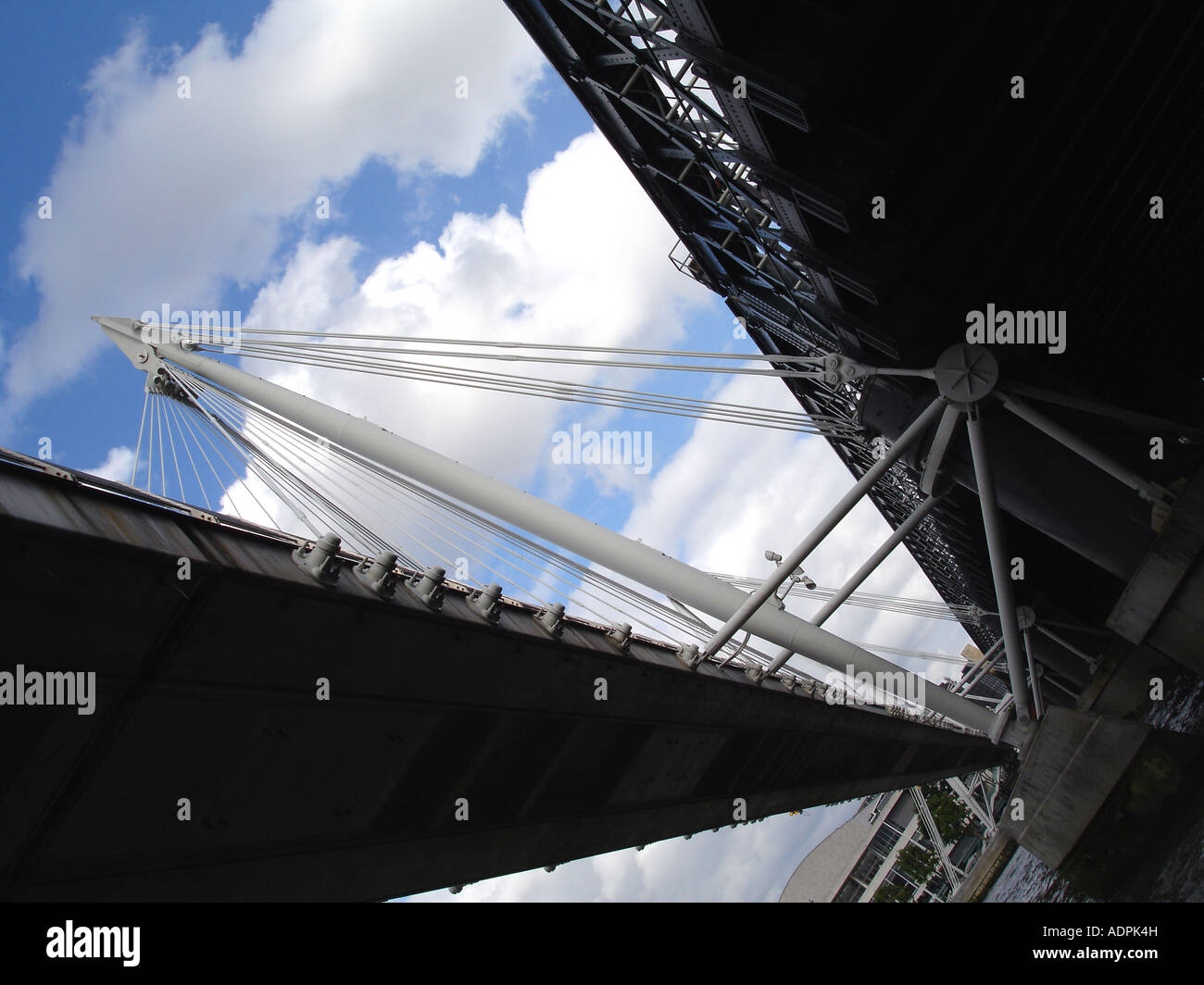 Hungerford pedestrian bridge London, England Stock Photo