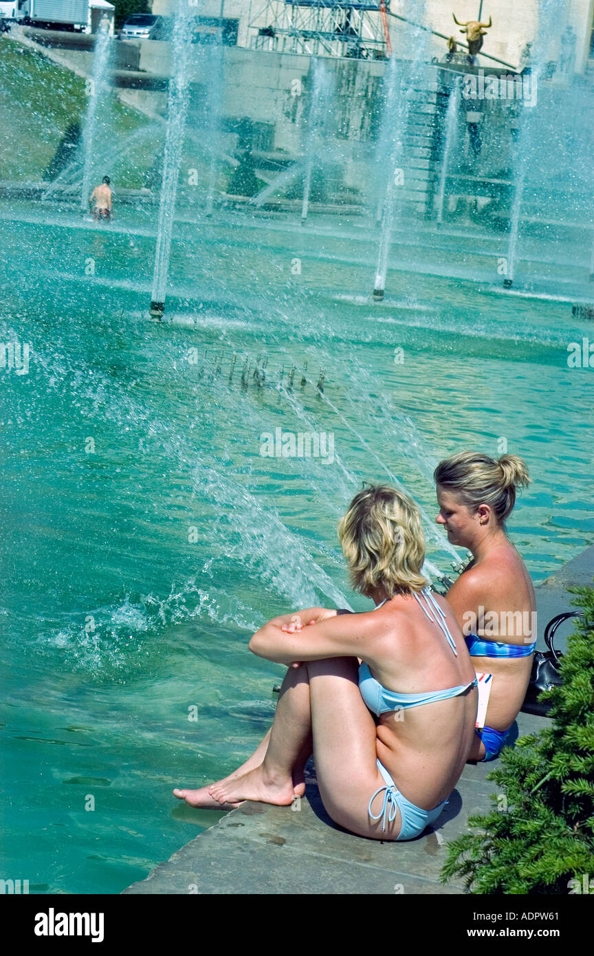 hot blonde teens at water park