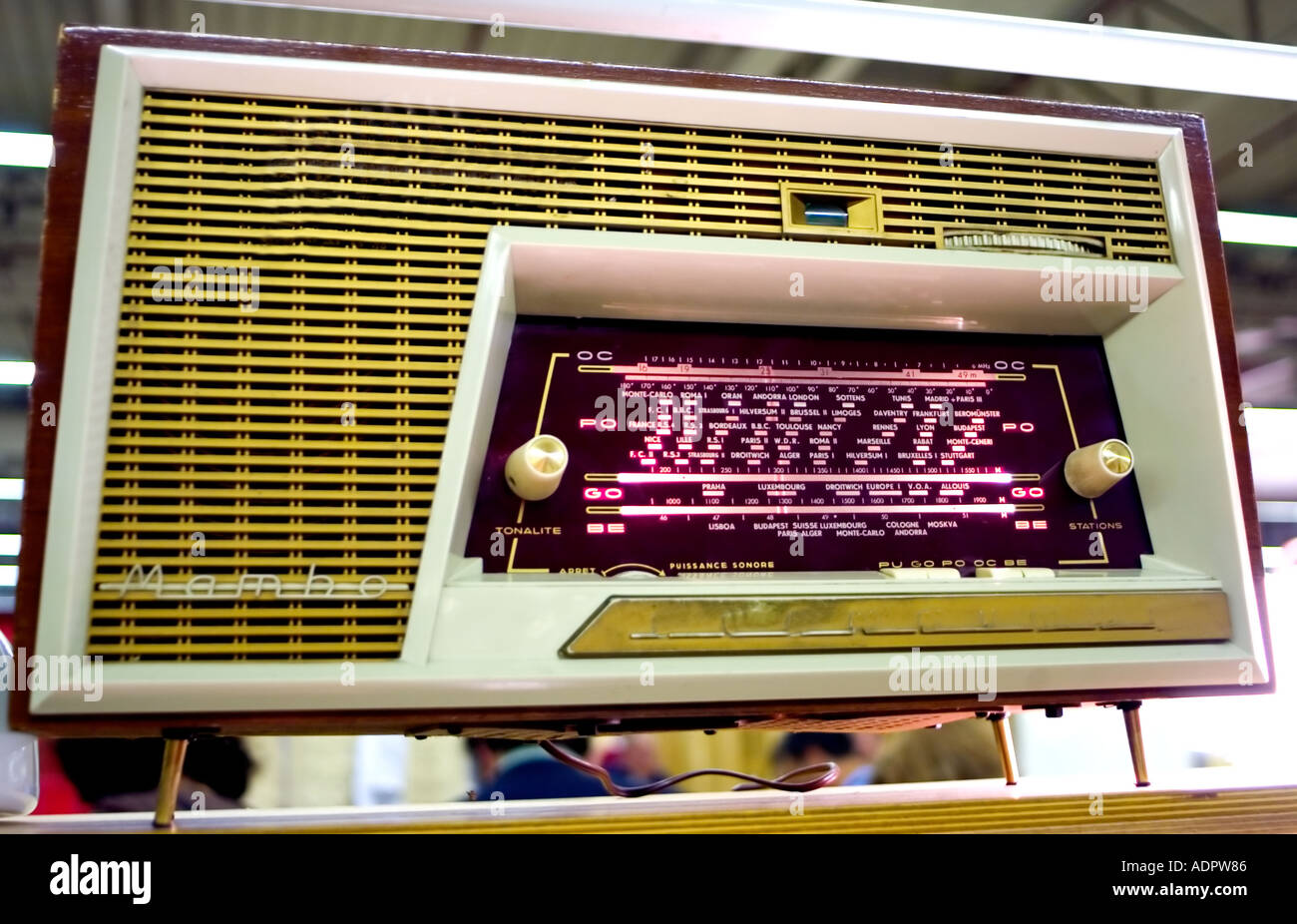 Paris France, Old European Vintage Radio on Desktop