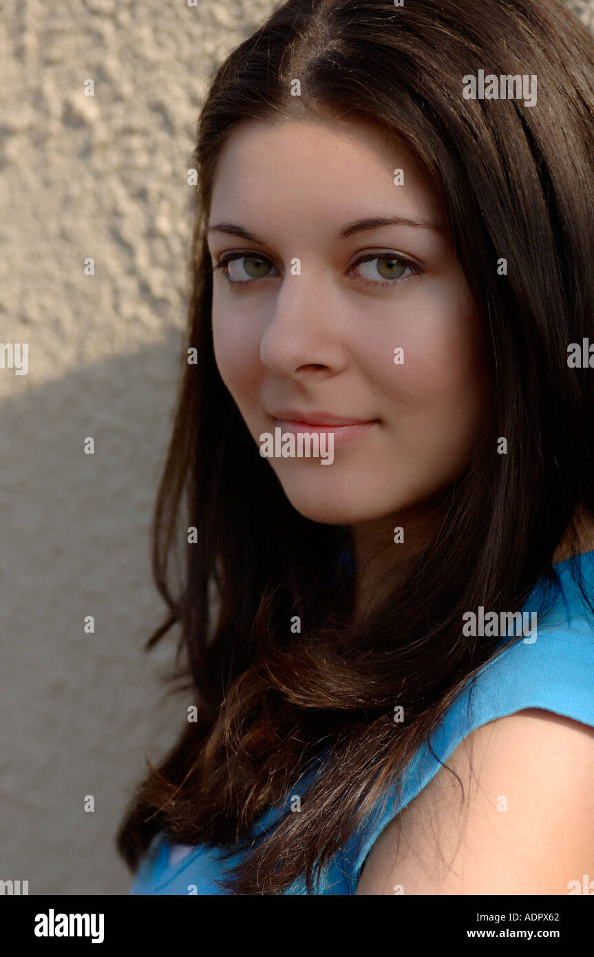 Cheerful black female teen hi-res stock photography and images - Alamy