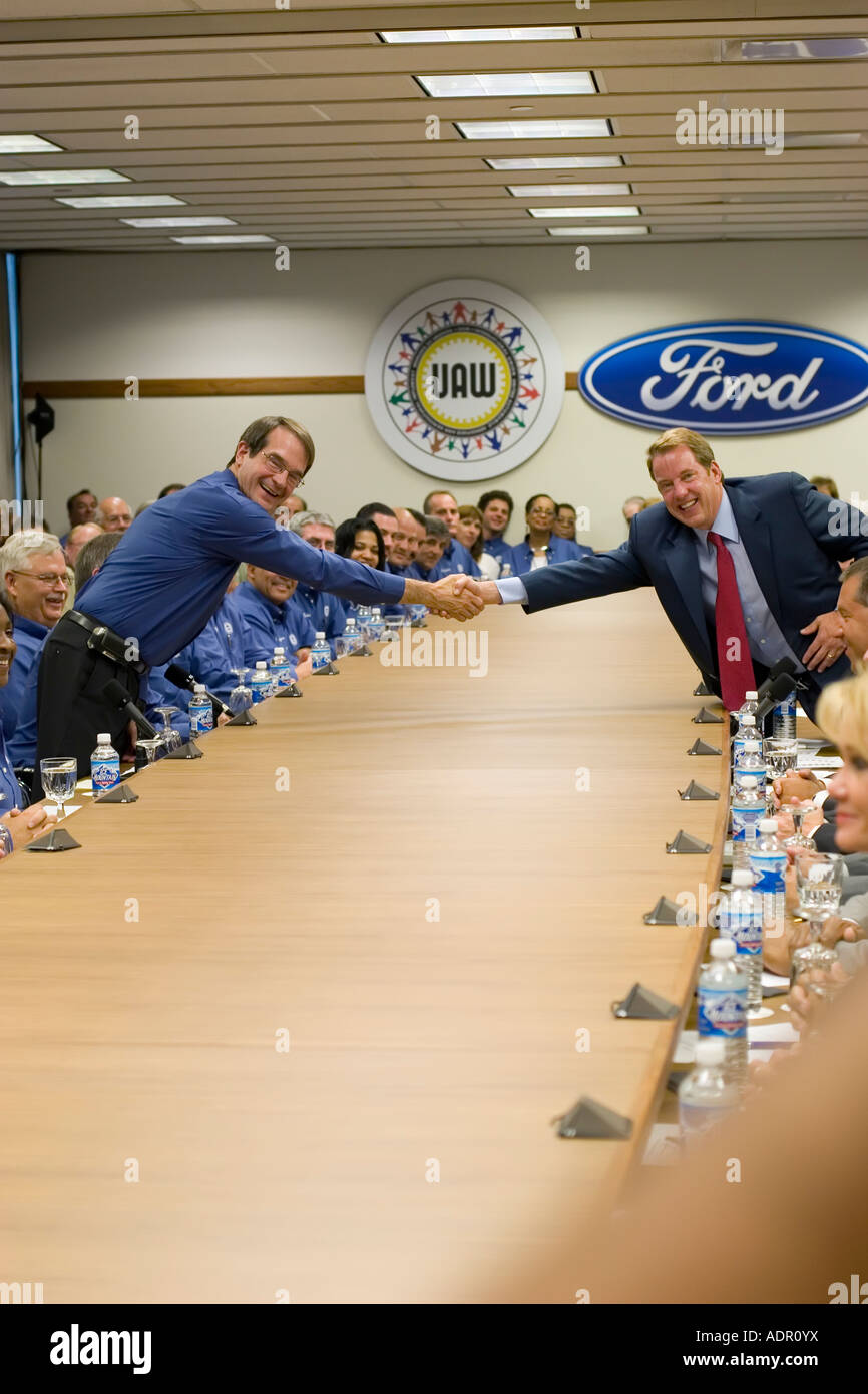 UAW and Ford Begin Contract Negotiations Stock Photo Alamy