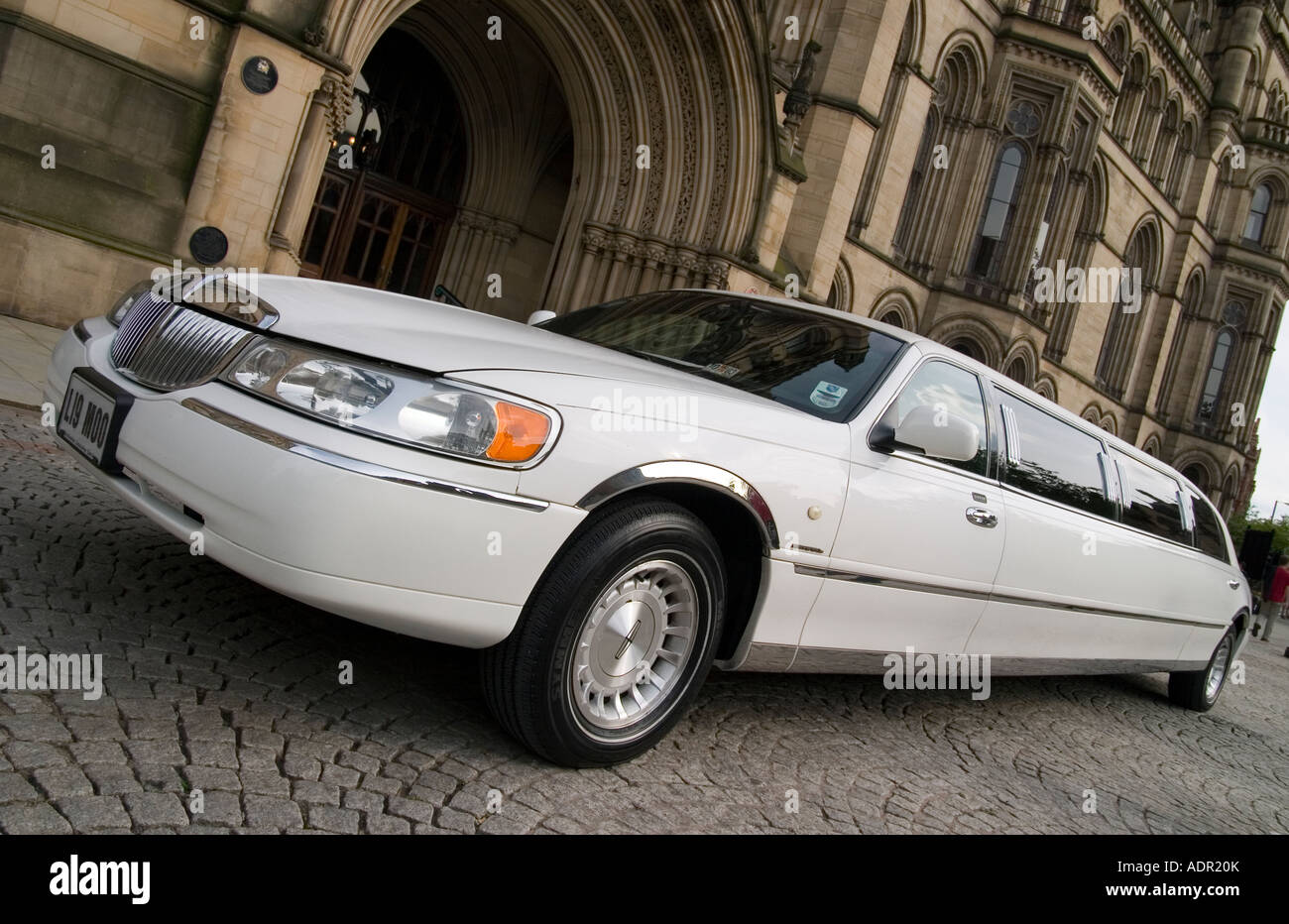 Stretch Limousine outside Manchester Town Hall Stock Photo