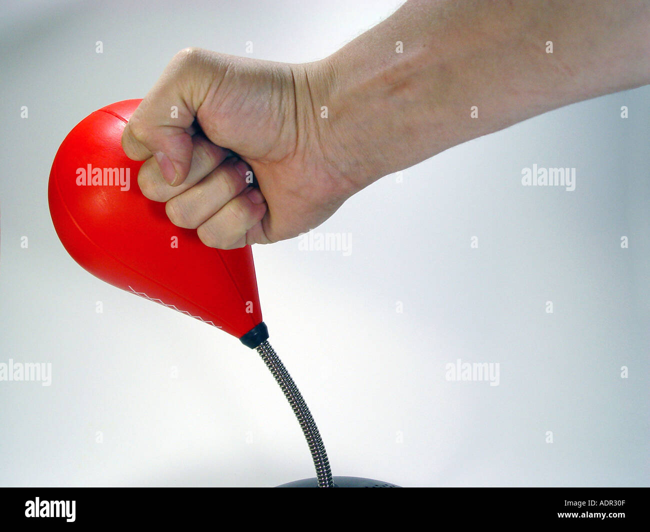 Punching ball as symbol for aggression dismantling force Mobbing etc Stock Photo