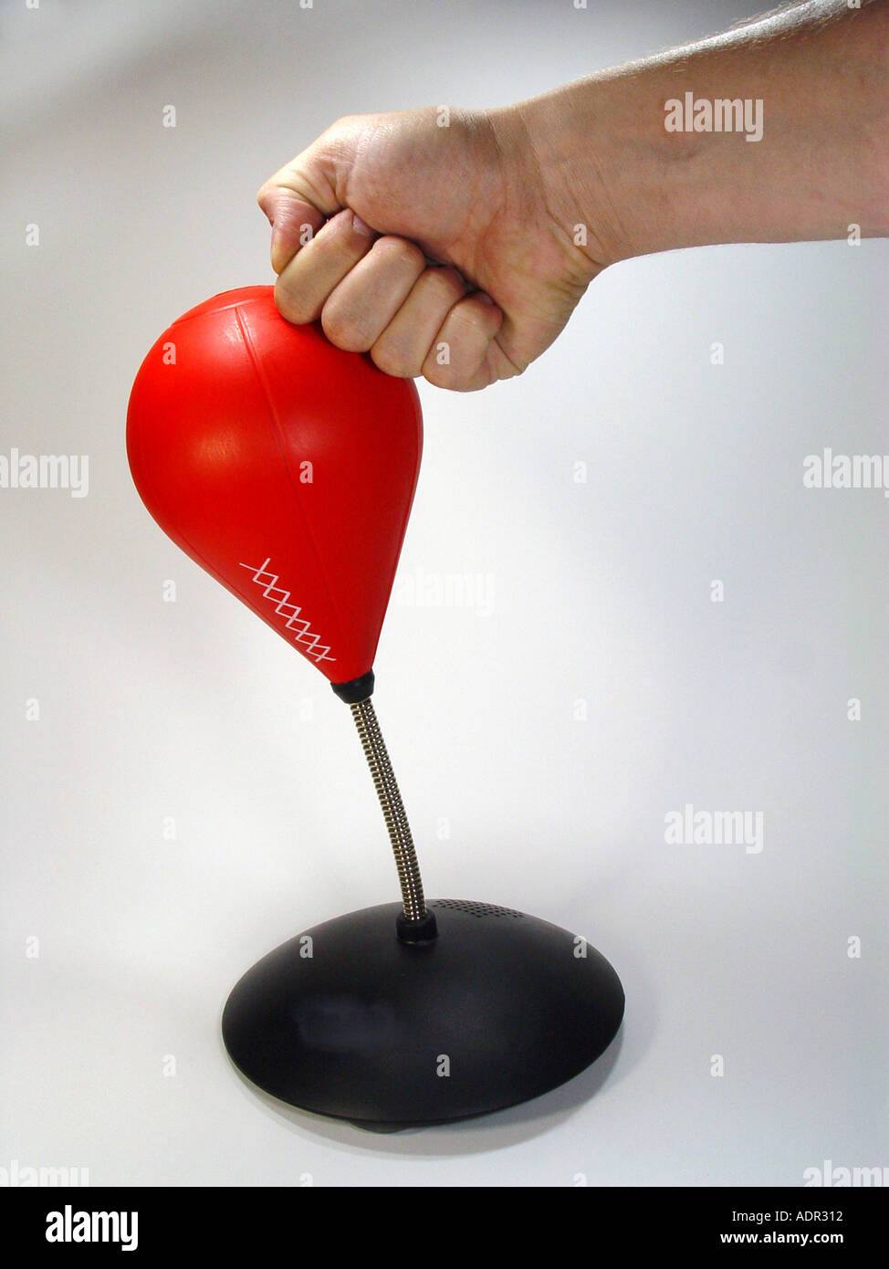 Punching ball as symbol for aggression dismantling force Mobbing etc Stock Photo