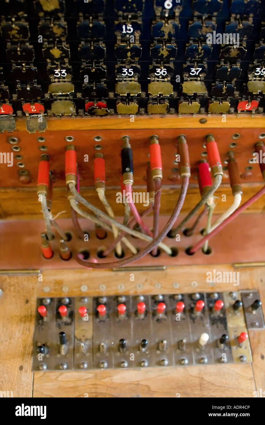 Old manual telephone exchange pbx switchboard Stock Photo Alamy
