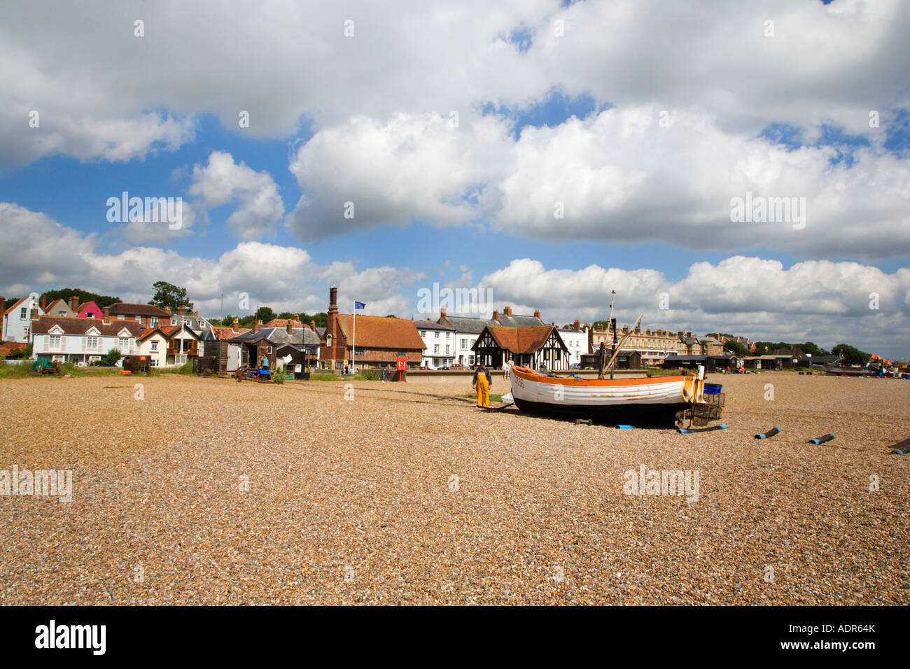 Winching a Boat up the Beach Aldeburgh Suffolk England Stock Photo