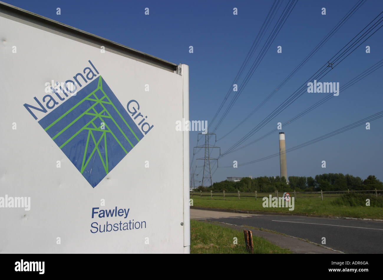 Fawley electricity power station is oil fired and part of Britians Nation Grid power supply England Stock Photo