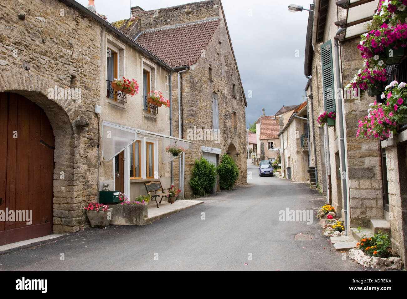 Rue du Milieu in Cheilly-Les-Maranges wine  producing area Burgandy France Stock Photo