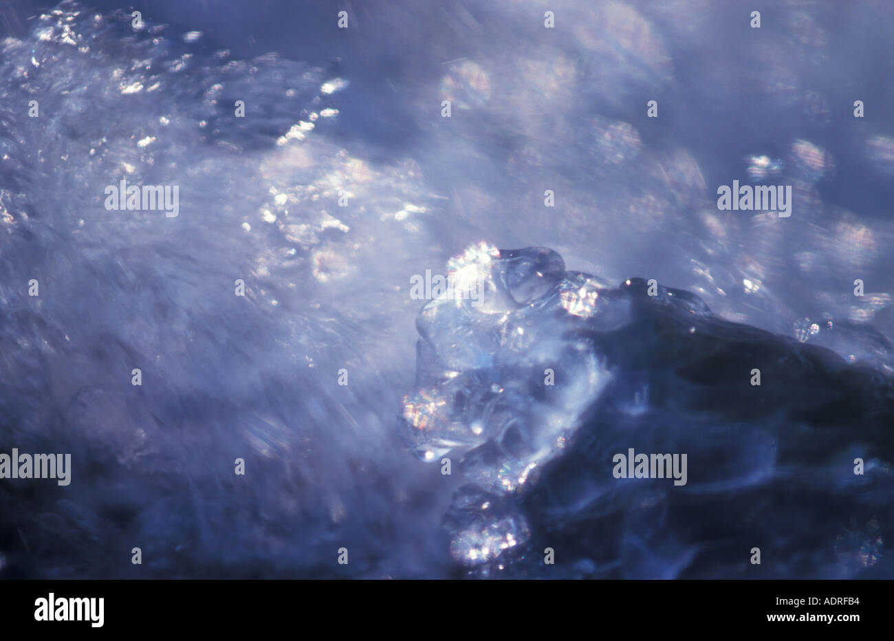 Ice formation in front of a cascade Stock Photo - Alamy