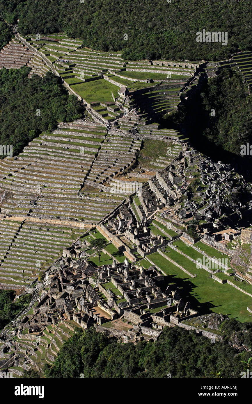 [Machu Picchu], Aerial View Of Ancient Inca [Lost City] From [Huayna ...