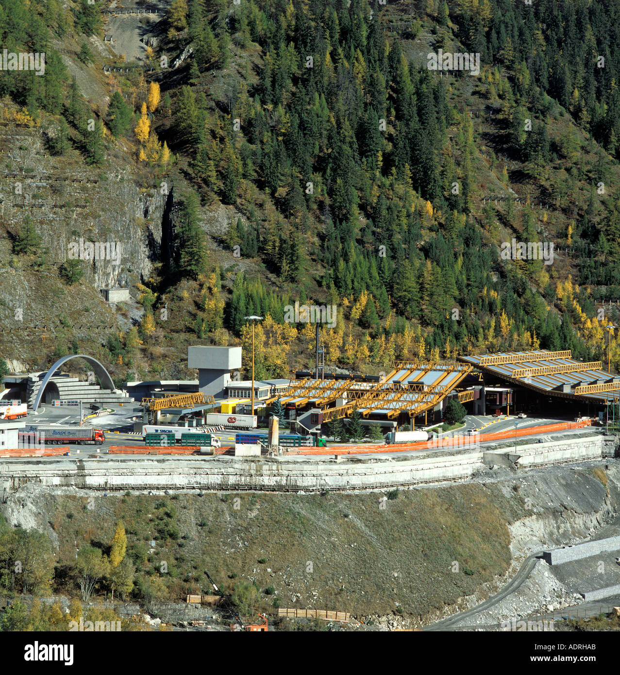 near Entreves in the Aosta valley Piemonte Piedmont Italy north of Courmayeur at the end of the valley gateway to the Mont Stock Photo