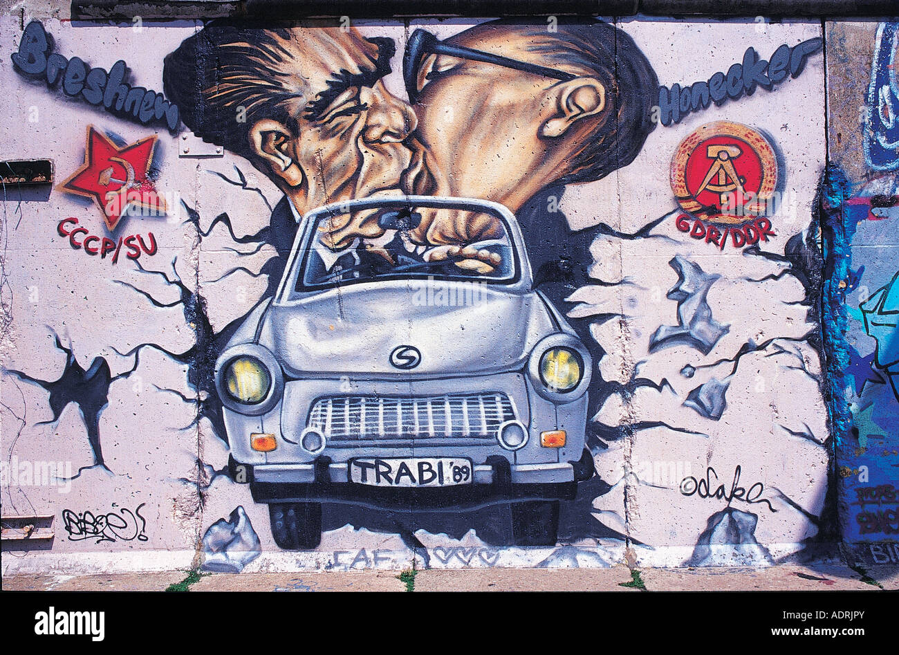 East Side Gallery, Berlin Wall. Stock Photo