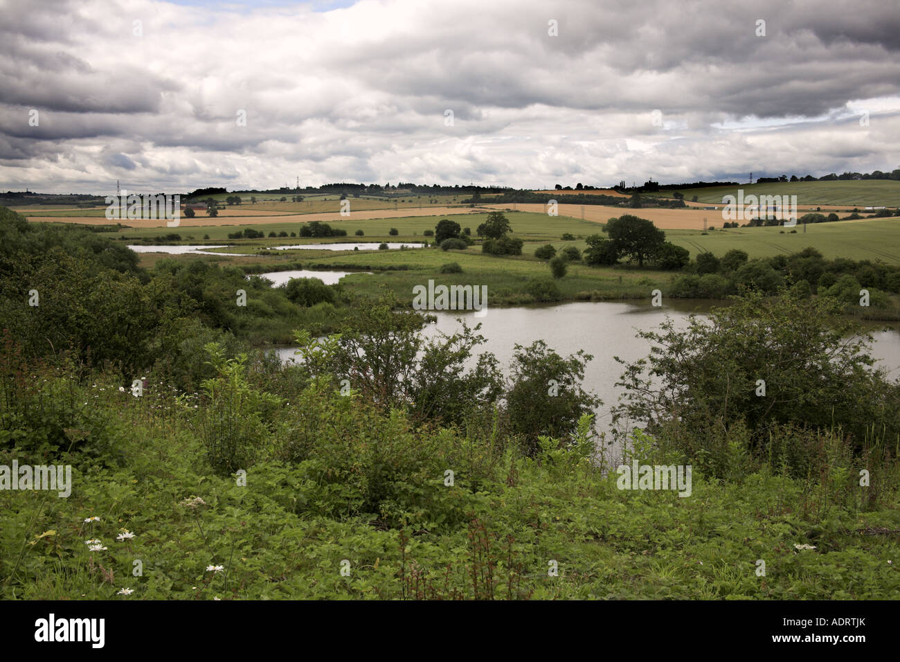 Carr Vale Nature Reserve, Bolsover, Derbyshire showing water areas Stock Photo