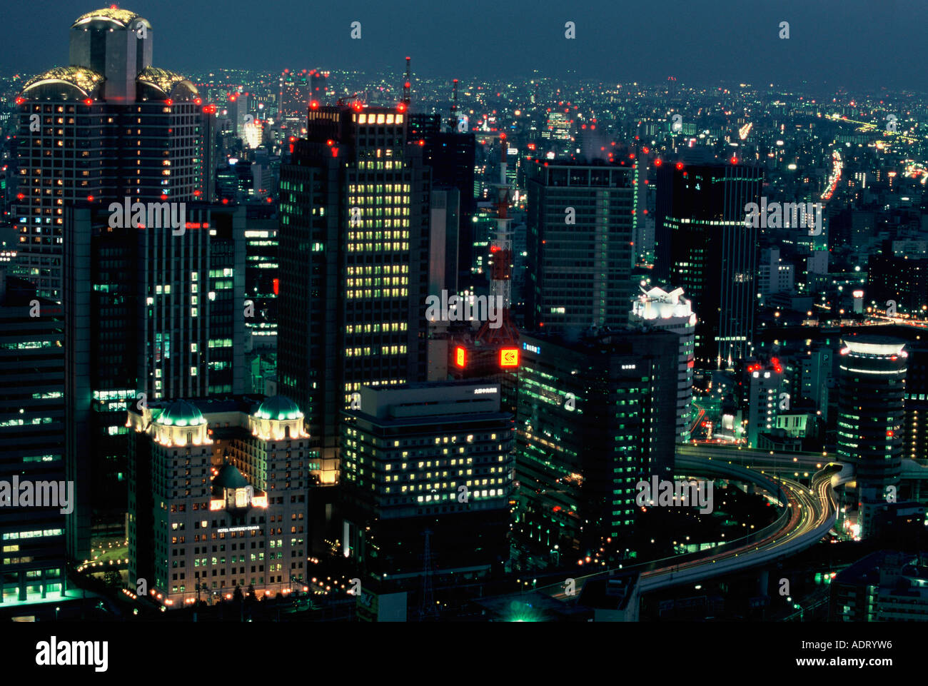 View from Umeda Sky Building Osaka Japan Stock Photo